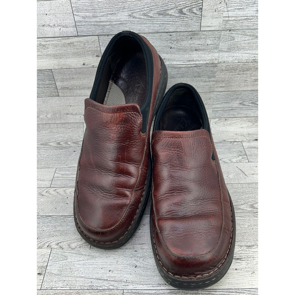 Clarks Men 30136 Brown Leather Slip On Loafer Shoes Size 12M
